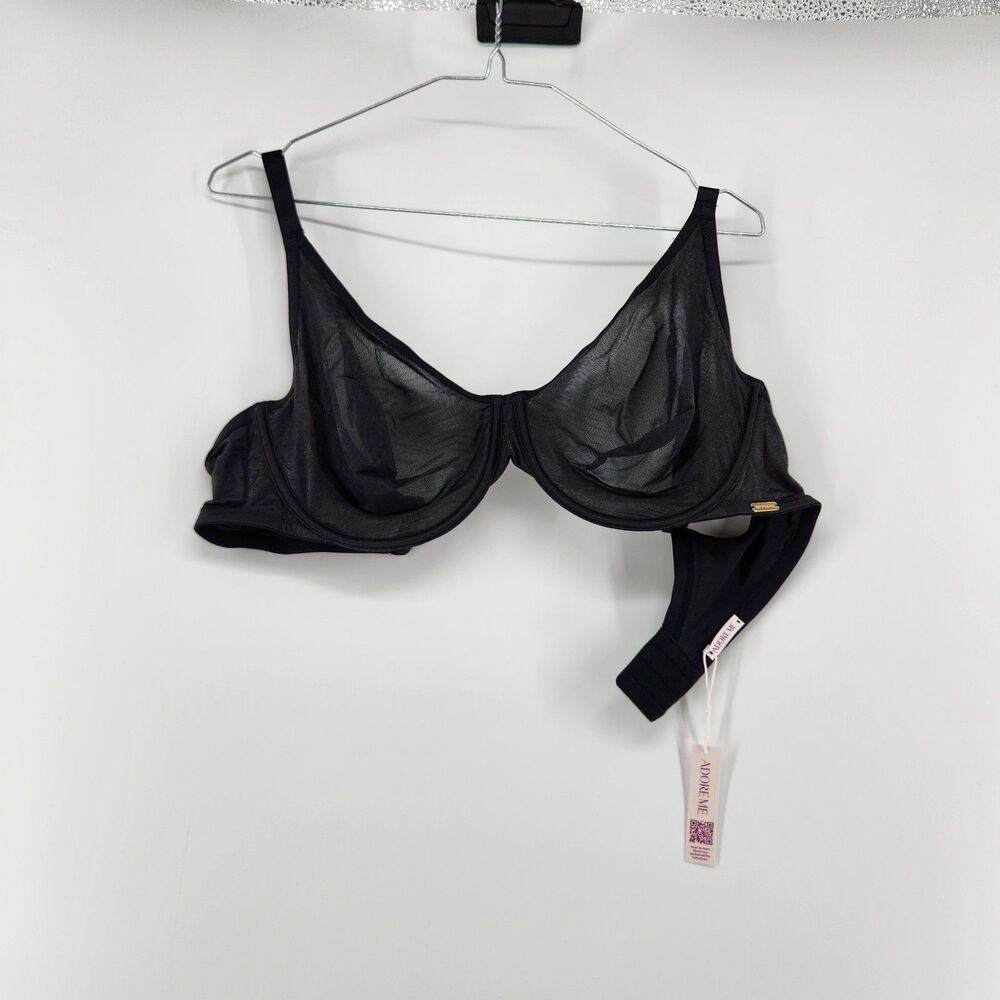 Adore Me Women's 40D Jet Black Hariette Full Coverage Bra NWT